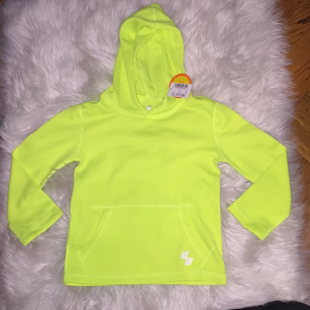 NWT Place sport boys neon green hoodie